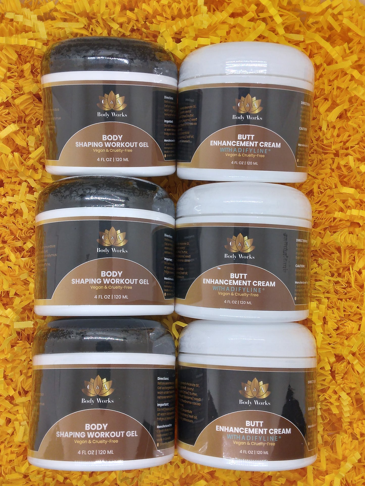 Glute & Burn Bundle – 3 Butt Creams + 3 Workout Gels for Maximum Curves & Definition